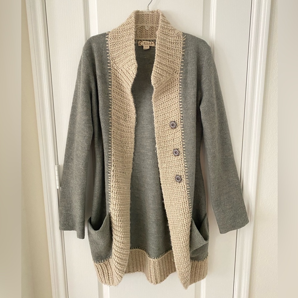 Casch by Gro Abrahamsson Button Down Cardigan Size M EUC